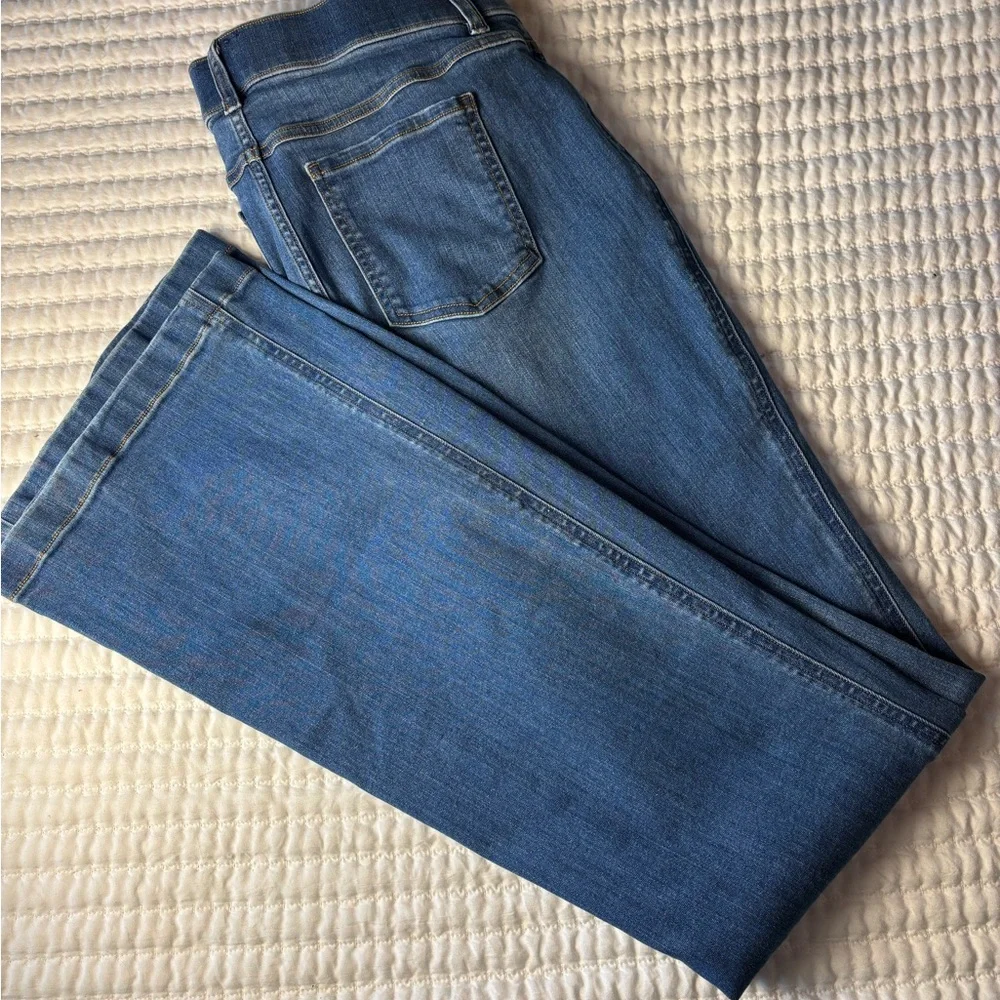 Spanx Blue Flare‎ Jeans Women's XL High Rise Pull-On